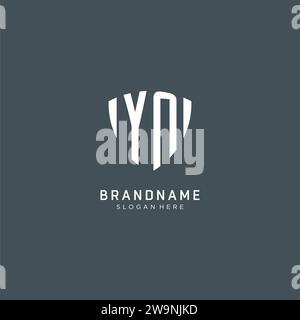 Initialen YN Logo Schild Form, kreatives Logo Design Konzept Vektorgrafik Stock Vektor