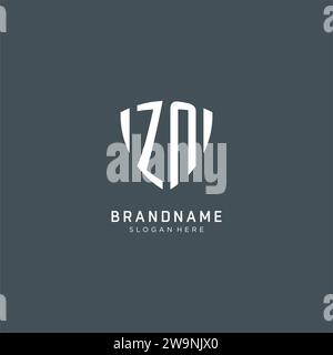 Initialen ZN Logo Schild Form, kreatives Logo Design Konzept Vektorgrafik Stock Vektor
