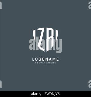 Initialen ZR Logo Schild Form, kreatives Logo Design Konzept Vektorgrafik Stock Vektor