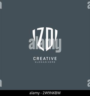 Initialen ZD Logo Schild Form, kreatives Logo Design Konzept Vektorgrafik Stock Vektor