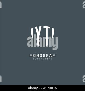Initialen YT Logo Schild Form, kreatives Logo Design Konzept Vektorgrafik Stock Vektor