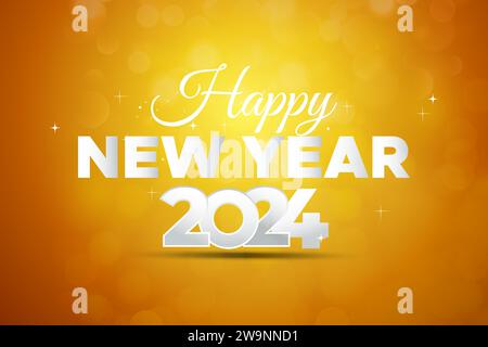 Happy New Year Gruetings Hintergrund für Silvester Motto Party Einladungen Stock Vektor