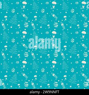 Nahtloses Druckmuster für das neue Jahr Stock Vektor