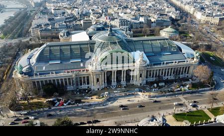 Drohnenfoto Grand palais Paris Frankreich Europa Stockfoto