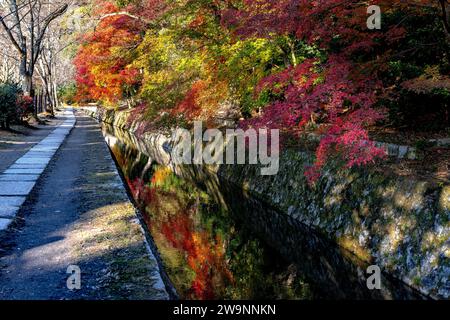 Philosophen-Spaziergang im Herbst in Kyoto. Japan Stockfoto