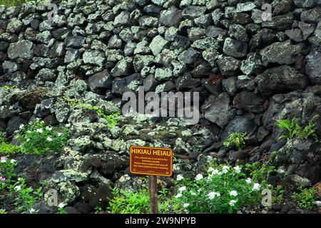 Hikiau Heiau, Kealakekua Bay State Historical Park, Hawaii Stockfoto