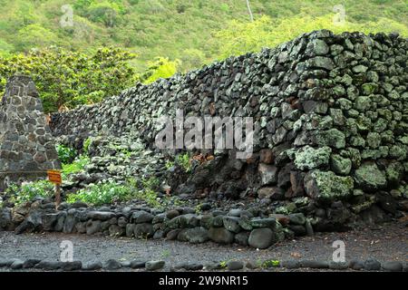 Hikiau Heiau, Kealakekua Bay State Historical Park, Hawaii Stockfoto