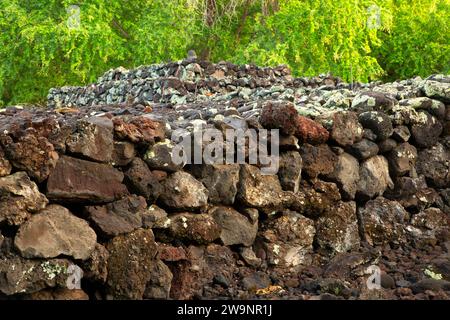 Hikiau Heiau, Kealakekua Bay State Historical Park, Hawaii Stockfoto