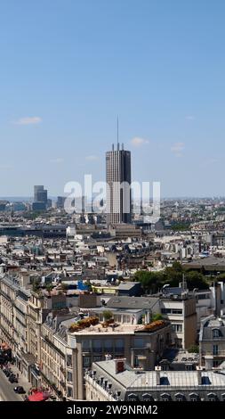 Drohnenfoto Montparnasse Tower Paris Frankreich Europa Stockfoto