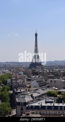 Drohnenfoto Eiffelturm Paris Frankreich europa Stockfoto