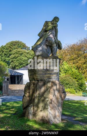 Victor Hugo Statue in Candle Gardens in St. Peter Port, Guernsey, Kanalinseln Stockfoto