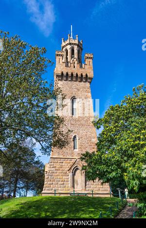 Victoria Tower an der Monument Road in St. Peter Port, Guernsey, Kanalinseln Stockfoto