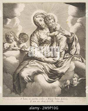 Madonna and Child in Glory 1951 von Simone Cantarini Stockfoto