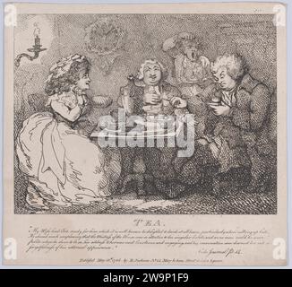 Tee (malerische Schönheiten von Boswell, Teil der erste) 1924 von Thomas Rowlandson Stockfoto