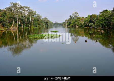 Angkor-Kanal. Angkor Thom, Siem Reap, Kambodscha. Stockfoto