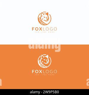 Ein einfaches und elegantes Fox Logo Stock Vektor