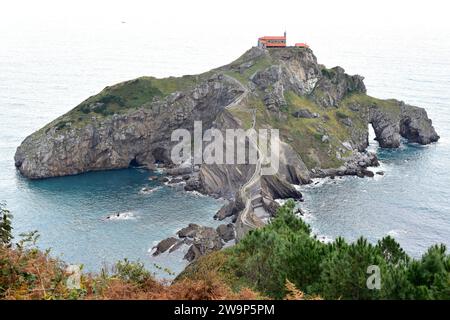 San Juan de Gaztelugatxe. Bermeo, Vizcaya, Euskadi, Spanien. Stockfoto