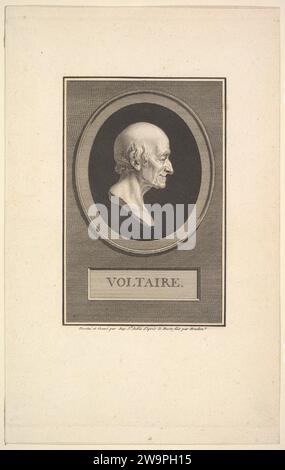 Porträt von Voltaire 1917 von Augustin de Saint-Aubin Stockfoto