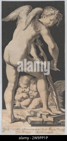 Cupid schärft seinen Bogen 1962 von Franciscus Van den Steen Stockfoto