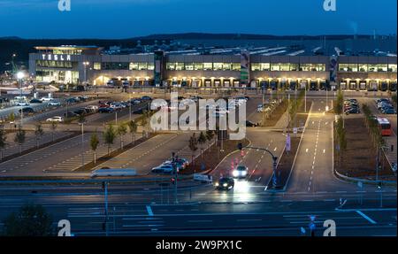 Luftaufnahme der Tesla Gigafactory, Gruenheide, 23. Oktober 2023 Stockfoto