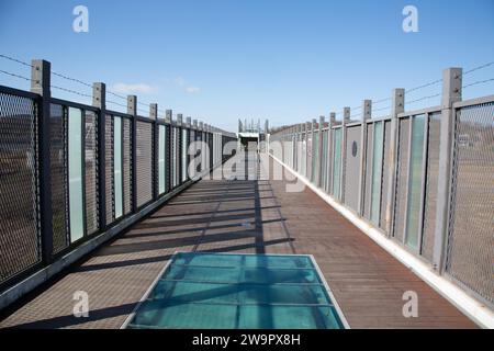 Dorsan Peace Park. Die zerstörte Eisenbahnbrücke über den Imjin River zwischen Nord- und Südkorea, Südkorea Stockfoto