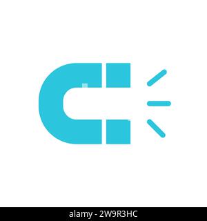 Magnet. Aus blauer Symbolgruppe. Stock Vektor