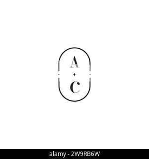 AC Wedding Logo-Konzept in hochwertigem, professionellem Design, das auf allen Druckmedien gut gedruckt werden kann Stock Vektor