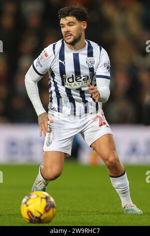 West Bromwich, Großbritannien. Dezember 2023. Alex Mowatt #27 von West Bromwich Albion während des Sky Bet Championship Matches West Bromwich Albion vs Leeds United in The Hawthorns, West Bromwich, Vereinigtes Königreich, 29. Dezember 2023 (Foto: Gareth Evans/News Images) in West Bromwich, Vereinigtes Königreich am 29. Dezember 2023. (Foto: Gareth Evans/News Images/SIPA USA) Credit: SIPA USA/Alamy Live News Stockfoto