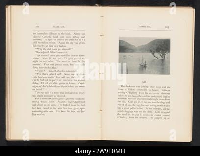 Blick auf ein Segelschiff (vermutlich) auf einem See in Japan, William Kinnimond Burton (möglich), ca. 1882 - in oder vor 1892 photomechanischen Druck Japan Papier Kollotypsee. Segelschiff, Segelboot Stockfoto