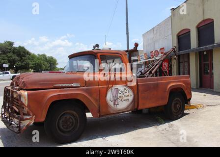 Granger TX: 7. Juni 2023 - Small Town Grocery Store and Meat Market in Granger TX Stockfoto