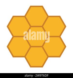 Wabenvektorsymbol auf weißem Hintergrund Stock Vektor