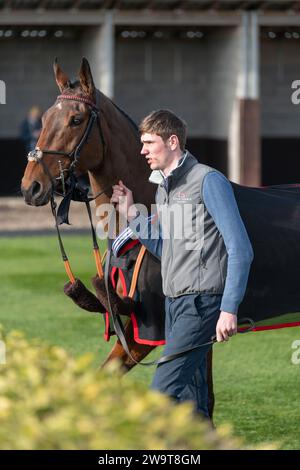 Broken Quest wird im Vorfeld-Parade-Ring gelaufen Stockfoto