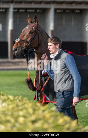 Broken Quest wird im Vorfeld-Parade-Ring gelaufen Stockfoto