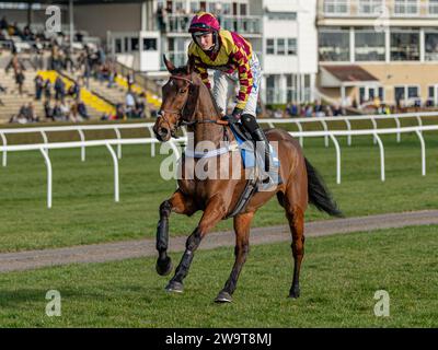 Broken Quest, geritten von Jack Andrews und trainiert von David Dennis, 4. Platz in Wincanton, 21. März 2022 Stockfoto