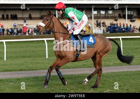 Smith’s Bay, geritten von Nick Scholfield trainiert von Polly Gundry, lief in der Klasse 4 Handicap Hürde in Wincanton, 21. März 2022 Stockfoto