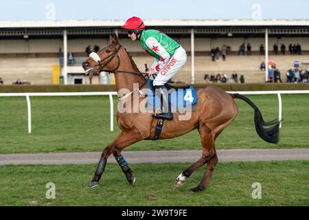 Smith’s Bay, geritten von Nick Scholfield trainiert von Polly Gundry, lief in der Klasse 4 Handicap Hürde in Wincanton, 21. März 2022 Stockfoto