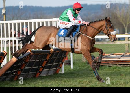 Smith’s Bay, geritten von Nick Scholfield trainiert von Polly Gundry, lief in der Klasse 4 Handicap Hürde in Wincanton, 21. März 2022 Stockfoto