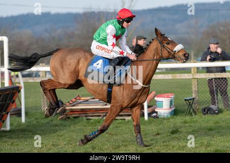 Smith’s Bay, geritten von Nick Scholfield trainiert von Polly Gundry, lief in der Klasse 4 Handicap Hürde in Wincanton, 21. März 2022 Stockfoto