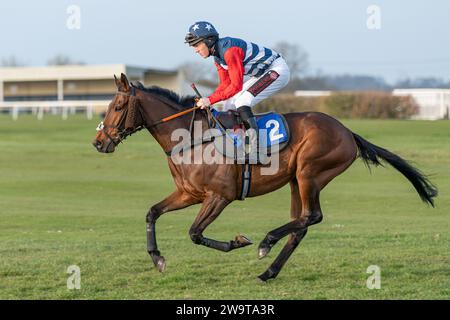 Novus Aditus, geritten von Kieren Buckley und trainiert von Nigel Hawke, lief in der Handicap Hürde in Wincanton, 21. März 2022 Stockfoto