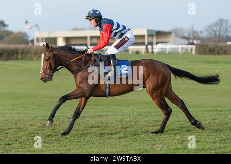 Novus Aditus, geritten von Kieren Buckley trainiert von Nigel Hawke, lief in der Handicap Hürde in Wincanton, 21. März 2022 Stockfoto