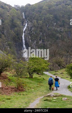 Aber Falls nahe Abergwyngregyn am Rande der Carneddau Mountains in Nordwales. Stockfoto