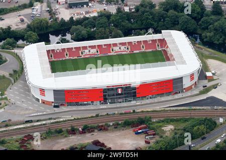 Luftaufnahme des AESSEAL NEW YORK Stadium, Rotherham United Stockfoto