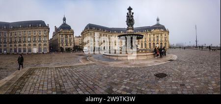 Vue Panorama de la Place de la Bourse Stockfoto