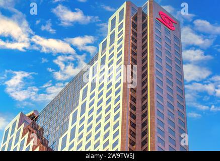 Toronto, Ontario, Kanada, 6. Januar 2020: Scotiabank Wolkenkratzer im Finanzviertel der kanadischen Stadt, die eine Touristenattraktion ist Stockfoto