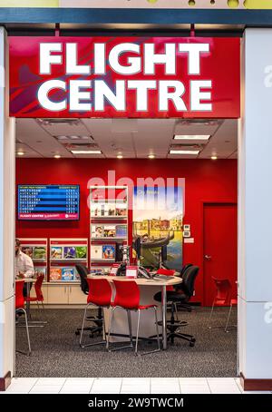 Toronto, Ontario, Kanada - 6. Januar 2020: Innenraum des Flight Centre-Büros. Die Flight Centre Travel Group (FCTG) ist eine in Australien ansässige internationale trave Stockfoto