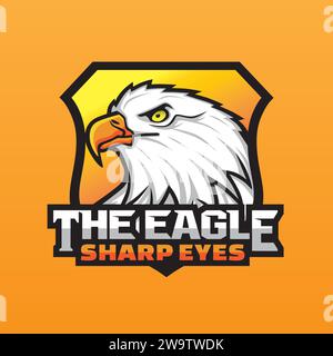 Eagle Hawk Maskottchen Logo Vektor Design Stock Vektor
