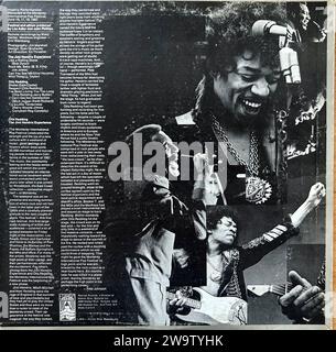 Vintage-Album-Cover, Portrait of Jimi Hendrix, Otis Redding, Live-Album, Rock Music der 1960er Jahre Stockfoto