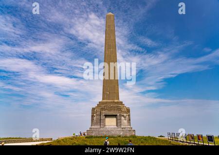 Obelisk des Dover Patrol Monument am Cap Blanc-Nez an der Côte d’Opale oder Opalküste, Frankreich | Dover Patrol Monument Obelisk am Cap Blanc-Nez, Stockfoto