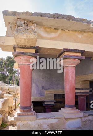 Palast von Minos, Knossos, Region Heraklion, Kreta, Griechenland Stockfoto