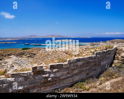 Altes Theater, Archäologische Stätte Von Delos, Insel Delos, Kykladen, Griechenland Stockfoto